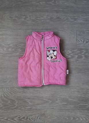 Жилетка на девочку розовая