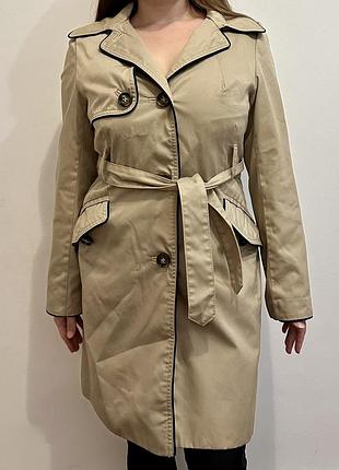Пісочний бежевий тренч h&m (с-м)
