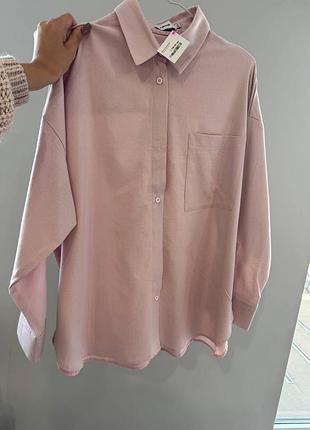 Льняная рубашка оверсайз