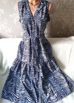Платье primark, под поясок, принт зебра.