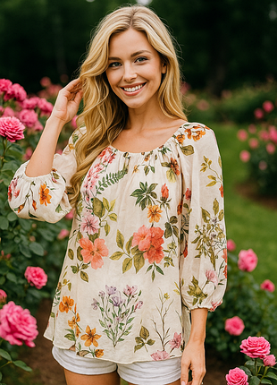 Блузка блуза из шелка и вискозы производитель "италия"