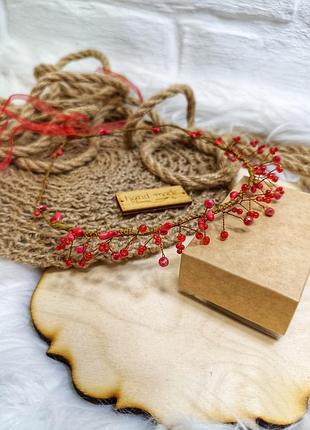 Венок на голову, веночек в прическу "красуня"  украшения в прическу