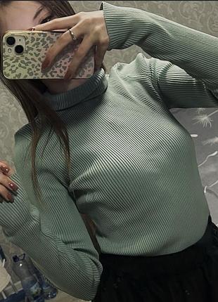 Гольф в рубчик берюзовий s