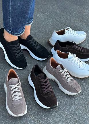 Кроссовки натуральная замша 36-41 деми