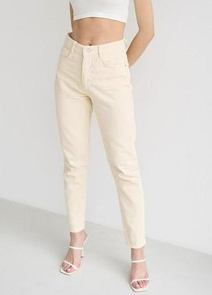 Джинсы бежевые mom-fit lc waikiki