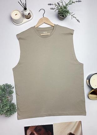 Чоловіча майка бежева asos оверсайз майка