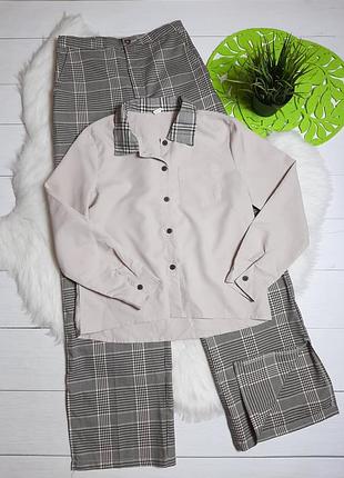 Палаццо широкие брюки и рубашка