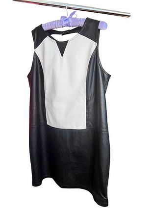 Р. 50-52/xl-2xl женское кожаное платье breal