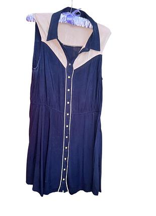Р. 46–48 (m–l) женское синее платье atmosphere