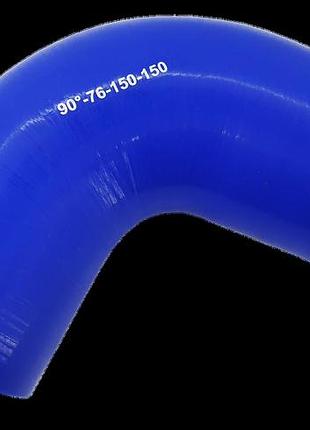 Патрубок (150 мм х 150 мм) (90` — кут) (d=75 товщ = 4 мм)
