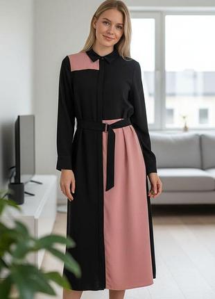 Платье-рубашка next миди на пуговицах с карманами