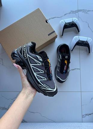 Salomon xt-6 grey soft ground black gore-tex 7