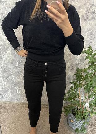 Джинси скіні чорні джинси melly&co