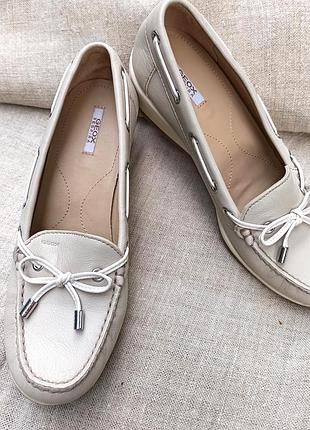 Кожанные лоферы geox