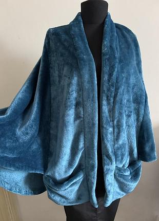 Накидка бірюзова з кішенями розмір 46 -48