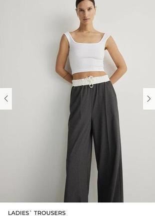 Брюки палаццо жіночі  xl сірі reserved