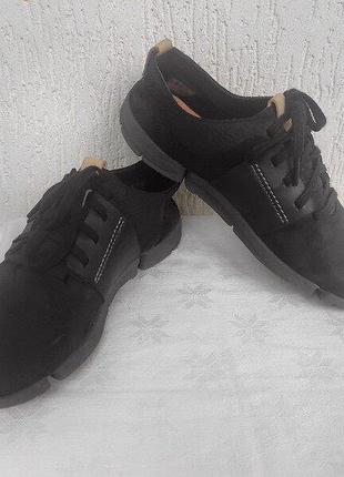 Брендовие кожанние туфли мокасини clarks trigenic р. 38