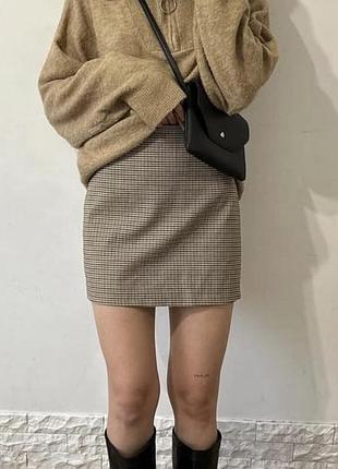 Спідниця міні гусяча лапка