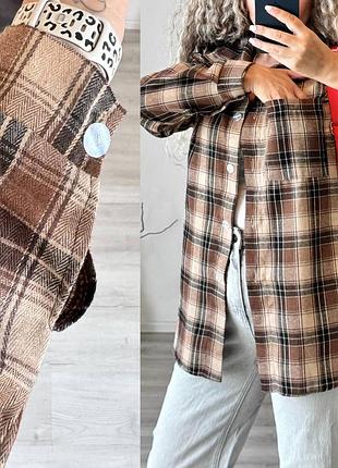 Сорочка у клітинку фланель коттон 🖤new collection