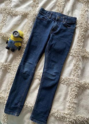 Сині джинси скіні на дівчинку 7-8рр