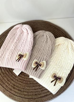 Шапка для дівчинки осінь весна