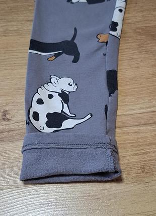 Утепленные леггинсы с собачками 2