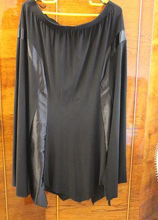 Юбка большого размера на резинке с атласными вставками