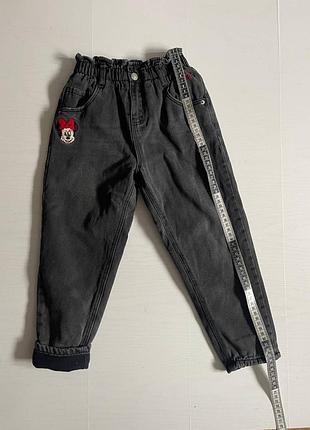 Джинсы на флисе zara, размер 5/6 лет (116см)