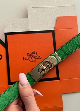 Женский ремень 2см кожа китай из кожи зеленый золото, ремень китай в брюки, ремень салатовый в стиле hermes kelly гермес хермес