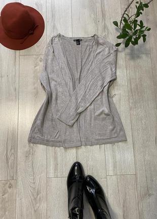 H&m світло-сірий кардиган-накидка-светр )