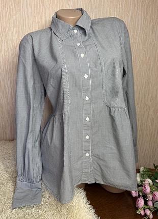 Жіноча сорочка з бавовни в тоненьку смужку
