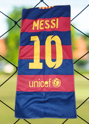 Футбольное полотенечко, салфетка fc barcelona, messi