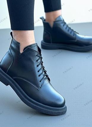 36-41 рр ботинки деми/зима натуральная кожа/замша черный, коричневый