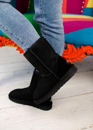 ⭕❄️⭕ugg black⭕❄️⭕женские чёрные зимние угги