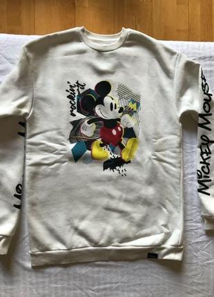 Зимний свитшот pull&bear x disney с микки маусом2 фото