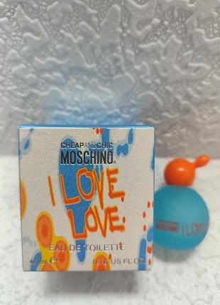 Туалетна вода moschino cheap &amp; chic i love love. 4.9мл