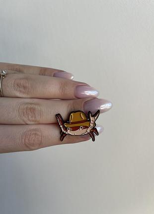 Пін значок металевий брошка ковбой краб