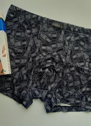 Труси боксери чоловічі бамбук з бавовною вшита резинка з візерунком різні кольори набір з 2