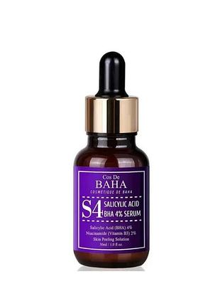 Сироватка із саліциловою кислотою для жирної шкіри cos de baha salicylic acid 4% serum, 30ml