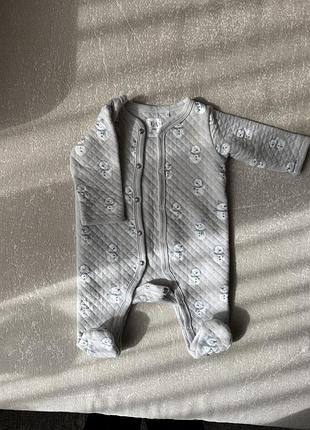 Теплий стьобаний чоловічок ромпер на осінь-весну унісекс