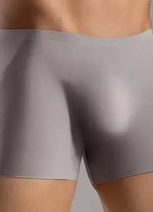 Серые бесшовные трусы боксеры