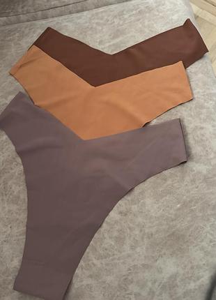 Бешовні трусики у трьок відтінках 🤎🧡🤎