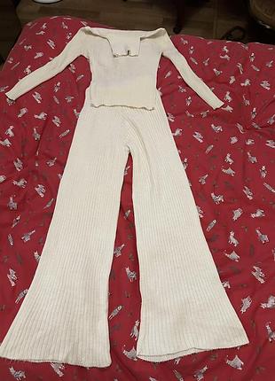 Костюм в рубчик теплый