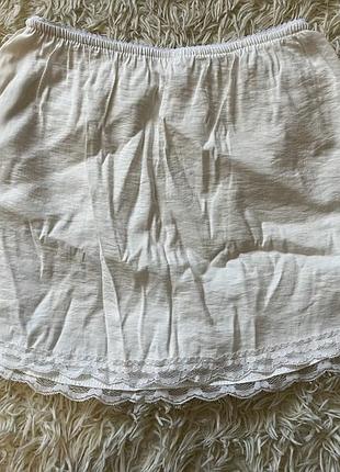 Жіноча літня спідничка з шортами біла favoritestyle xs