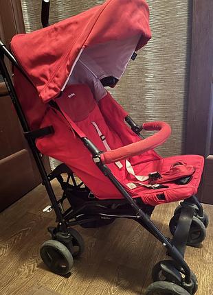 Коляска дитяча тросточка літня прогулочна червона