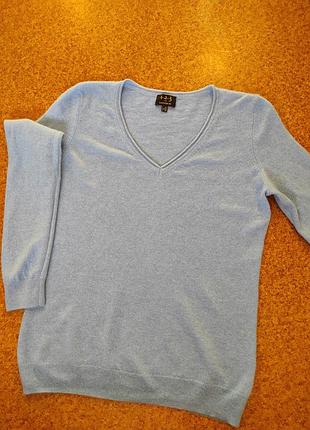 Кашемировые свитер небесно-голубого цвета