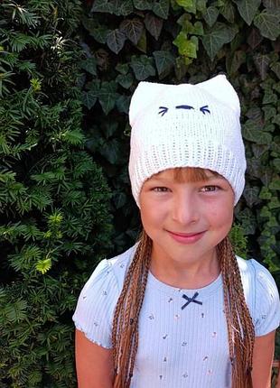 В’язана шапочка «котик»