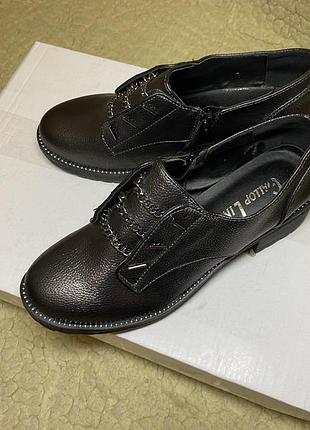 Неймовірні, фірмові, шкіряні, нові туфлі "gallor lin" розмір 37. устілка - 23.5 см. натуральна шкіра!