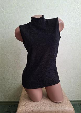 Футболка американка. блуза. топ с горловиной. гольф мерцание.