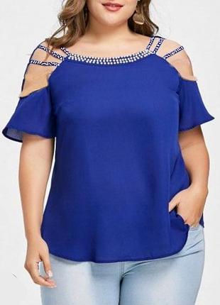 Розкішна трикотажна блуза зі стразами